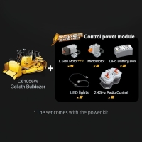 Конструктор радиоуправляемый &laquo;Строительный бульдозер&raquo;, 2826 деталей, масштаб 1:17