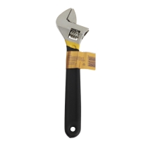 Ключ разводной ТУНДРА, обрезиненная рукоятка, 300 мм