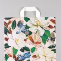 Пакет "Прятки в цветах", полиэтиленовый с петлевой ручкой, 38 х 34 + 3 см, 70 мкм