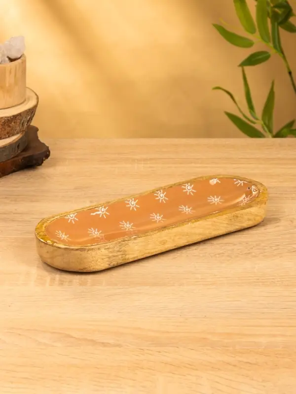 Подставка под благовония "Сани" 28х10х3 см, манговое дерево