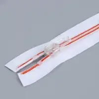 Молния &laquo;Спираль&raquo;, №5, разъёмная, замок автомат, 50 см, белая, красная