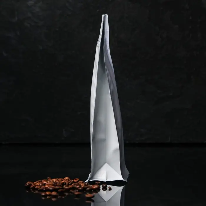 Пакет восьмишовный с отрывным замком, белый, матовый, 13,5 х 26 + 7,5 см