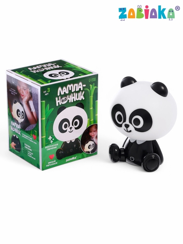 Лампа-ночник "Панда" световые эффекты, цвет МИКС