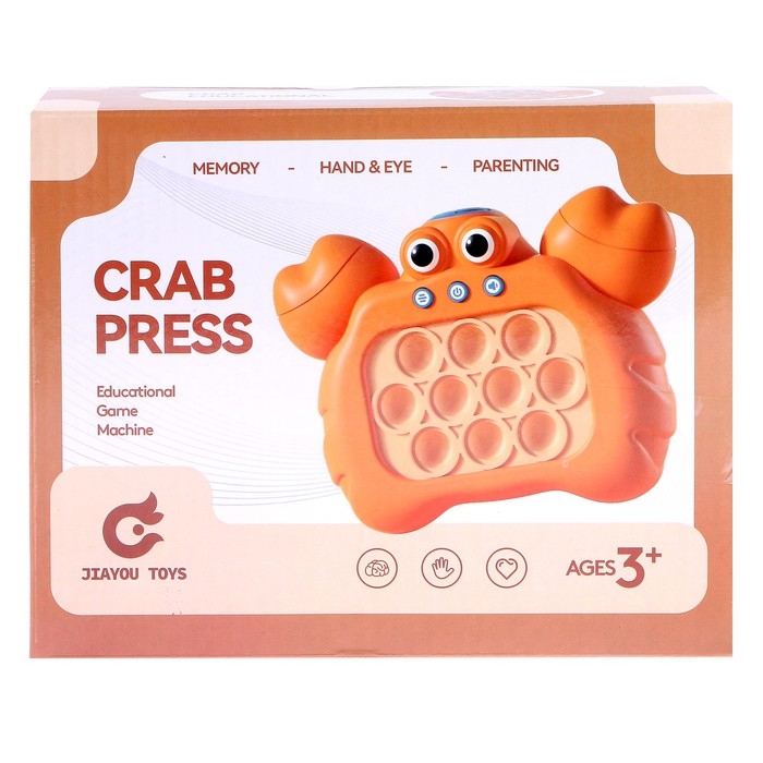 Электронный поп-ит&laquo;Крабик&raquo;, музыкальная, цвета МИКС