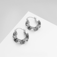 Серьги металл &laquo;Богема&raquo; воланы, цвет серебро