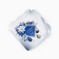 Коробка для кондитерских изделий с пластиковой крышкой &laquo;С Новым годом!&raquo;, 10.5 х 10.5 х 3 см