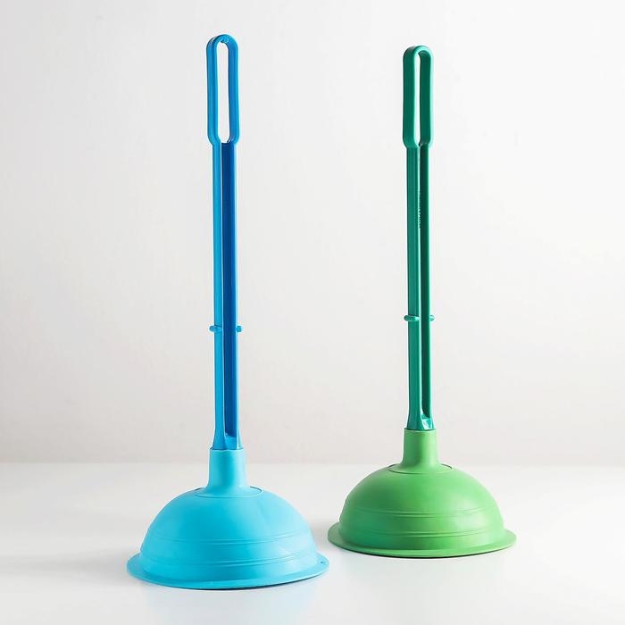 Вантуз с длинной ручкой, d=14.5 см, h=38 см, МИКС