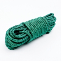 Веревка страховочно-спасательная "Climb" 32 прядная, черно-зеленая, d= 8 мм, 20 м