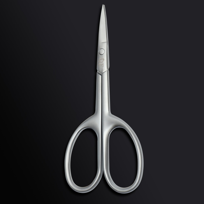 Ножницы маникюрные &laquo;Premium satin&raquo;, узкие, прямые, матовые, 9,6 см, цвет серебристый