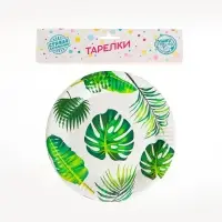 Тарелка бумажная &laquo;Тропики&raquo;, набор 6 шт.