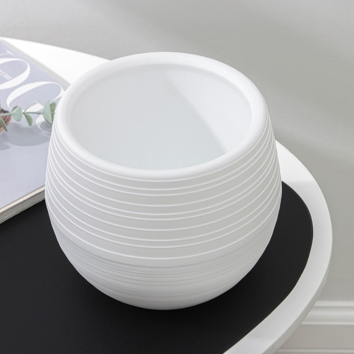 Горшок для цветов с поддоном &laquo;Дуэт&raquo;, 1.5 л, пластиковый, белый