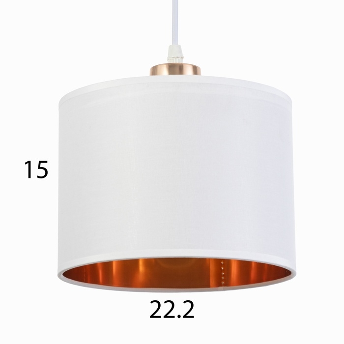 Люстра "Оазис" 1х60Вт Е27 Белый, золото 20х15х30(100)см