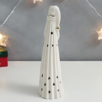 Сувенир керамика световой "Дедушка Мороз с веночком" золото 26х7,5х7,5 см Сувенир керамика световой "Дедушка Мороз с веночком" золото 26х7,5х7,5 см