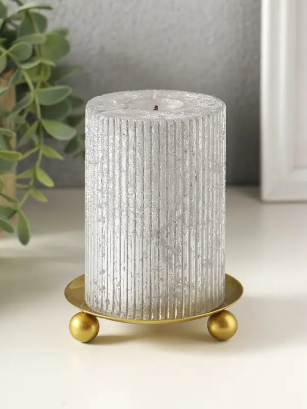 Подсвечник "Чашка на шариках" на 1 свечу, 9 см, золото