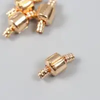 Замок металл для браслета с защёлкой, внешний d=0,4 см золото