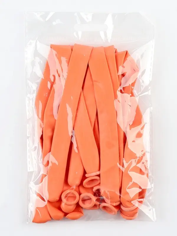 Воздушные шары для моделирования 125 см, d=7.5 см, 10 шт., персиковые