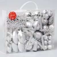 Набор украшений пластик 50 шт "Андромеда" серебро