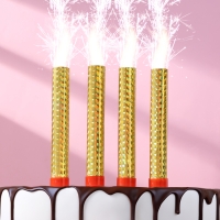 Свеча фонтан "Золото", 4 шт, 12 см, 40 сек Свеча фонтан "Золото", 4 шт, 12 см, 40 сек