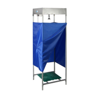 Душ дачный, 80 &times; 80 &times; 250 см, тент, бак антикоррозийный, 128 л, с ЭВН, тент МИКС