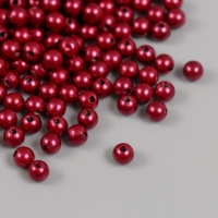 Набор бусин "Жемчуг" d 6 мм, 250 гр, бордо