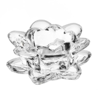 Подсвечник стекло на 1 свечу "Лотос" прозрачный 4,5х8,3х8,3 см Подсвечник стекло на 1 свечу "Лотос" прозрачный 4,5х8,3х8,3 см