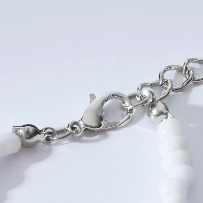 Колье «Бисер» спокойствие, цвет бело-золотой, 30 см Колье «Бисер» спокойствие, цвет бело-золотой, 30 см