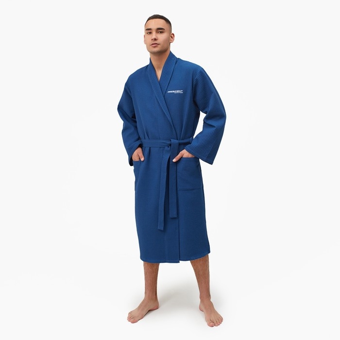 Халат вафельный мужской Putin team, размер L (56) Халат вафельный мужской Putin team, размер L (56)