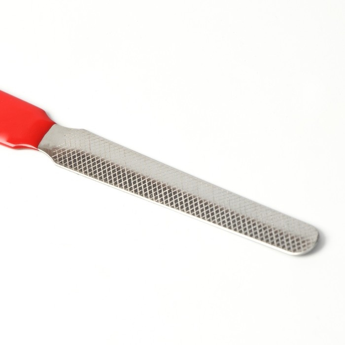 Набор по уходу за когтями: ножницы-когтерезы (отверстие 6 мм) и пилка, сине-красный