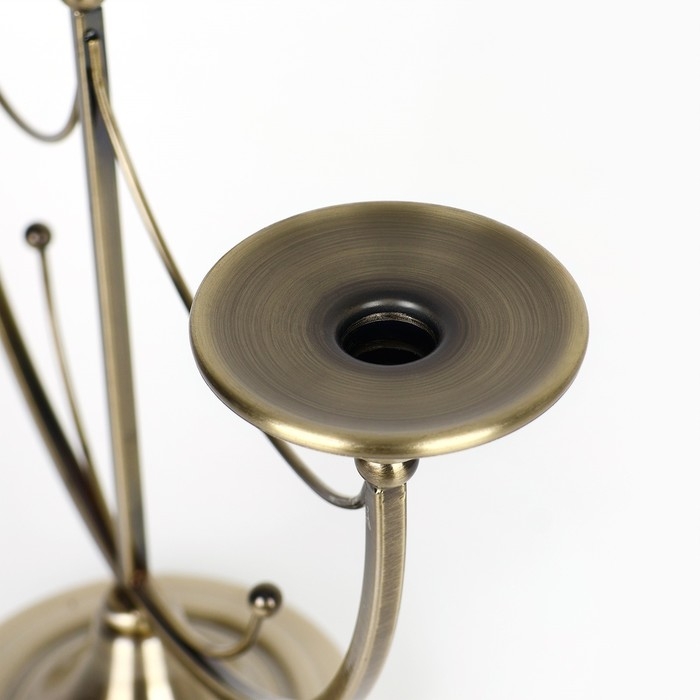 Подсвечник металл &laquo;Герцог&raquo;, на 3 свечи, 44 х 14 х 24 см