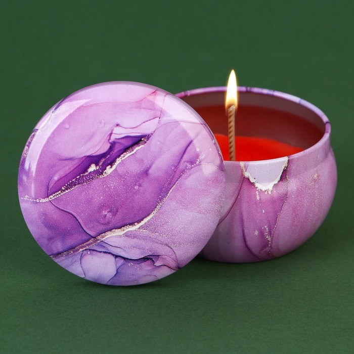 Новогодняя ароматическая свеча в банке &laquo;Новый год: Всё сбудется&laquo;Новый год:  , аромат мандарин, 6 х 6 х 4 см.