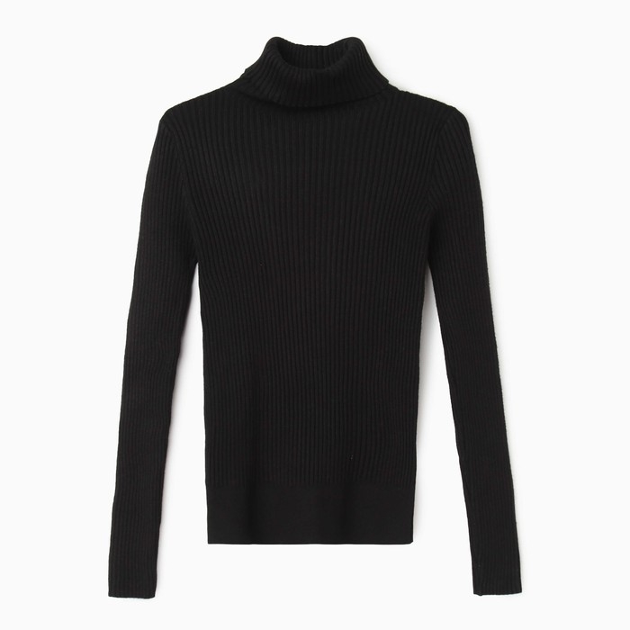 Водолазка женская, цвет чёрный, размер 44-48