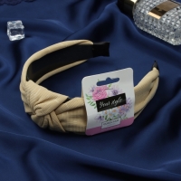 Ободок для волос "Эдит" 4 см, горчичиный Ободок для волос "Эдит" 4 см, горчичиный