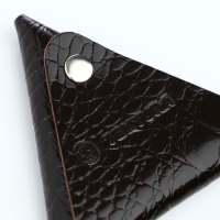 Монетница на кнопке TEXTURA, цвет коричневый Монетница на кнопке TEXTURA, цвет коричневый