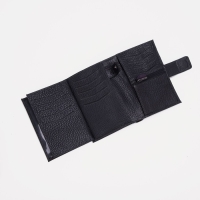 Портмоне мужское на магните, отдел для автодокументов и паспорта, цвет чёрный Портмоне мужское на магните, отдел для автодокументов и паспорта, цвет чёрный