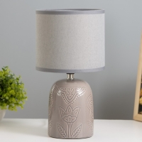 Настольная лампа "Монако" Е14 40Вт серый 16х16х29 см RISALUX