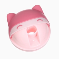 Поильник детский M&B &laquo;Котик&raquo; с трубочкой, от 9 мес., 280 мл., цвет молочно-розовый