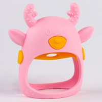 Прорезыватель для зубов &laquo;Оленёнок&raquo;, силиконовый, цвет розовый