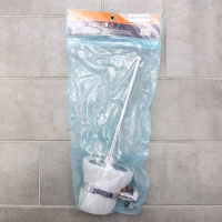 Ёрш для унитаза настенный с крышкой Accoona, 11,5&times;13,5&times;37,5 см, стекло, хром