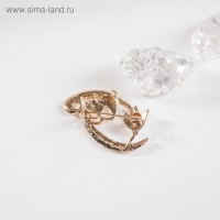 Брошь &laquo;Подснежники&raquo; трио, цвет бело-зелёный в золоте