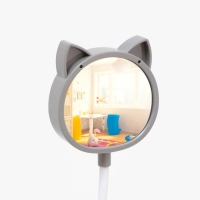 Часы - будильник с подсветкой "Совушка" детские, с зеркалом и расческой, d-7.5 см, АА, USB