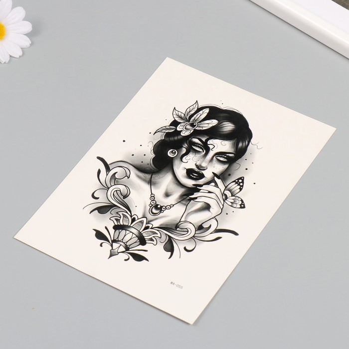 Татуировка на тело цветная "Пустая душа" 26,1х14,6 см