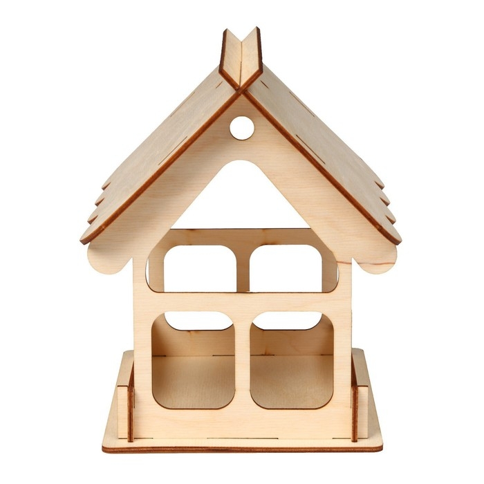 Деревянная кормушка-конструктор для птиц &laquo;Домик&raquo; своими руками, 12 &times; 17.5 &times; 14.5 см, Greengo