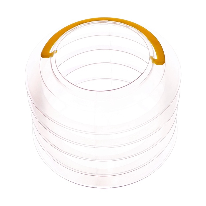 Стакан для кистей складной d=6 см, с губкой, прозрачный с ручкой