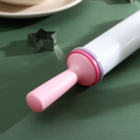 Скалка с ограничителями кондитерская, 35,5&times;4,5 см, цвет белый