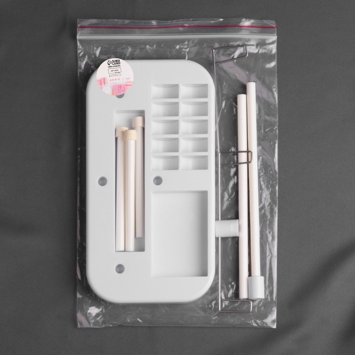 Органайзер-стойка для ниток, на подставке, 20,7 &times; 10,8 &times; 36,5 см, цвет голубой/белый