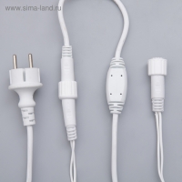 Гирлянда &laquo;Бахрома&raquo; 3 &times; 0.6 м, IP44, УМС, белая нить, 160 LED, свечение зелёное, мерцание белым, 220 В