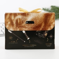 Подарочный набор новогодний  блокнот, ручка и бальзам для губ &laquo;С новым годом&raquo;