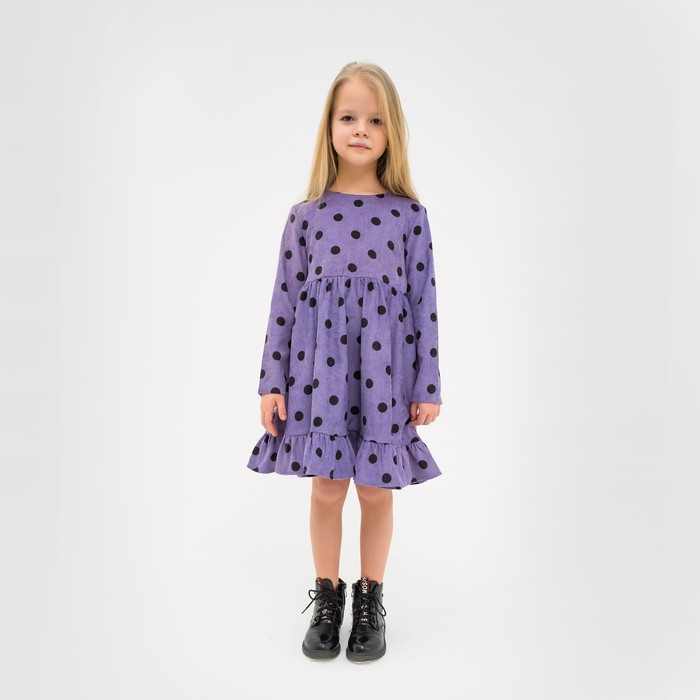 Платье детское KAFTAN Платье детское KAFTAN "Горох", р. 30 (98-104), сиреневый