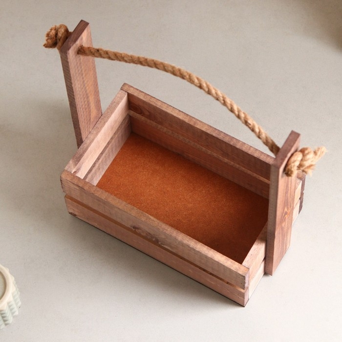 Набор кашпо деревянных 3 в 1 (30.5&times;18.5&times;35; 25.5&times;15&times;30; 20&times;12&times;23) "Аром", Состаренный дуб