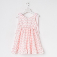 Сарафан для девочки KAFTAN &laquo;Зигзаги&raquo;, размер 36 (134-140), цвет белый/розовый